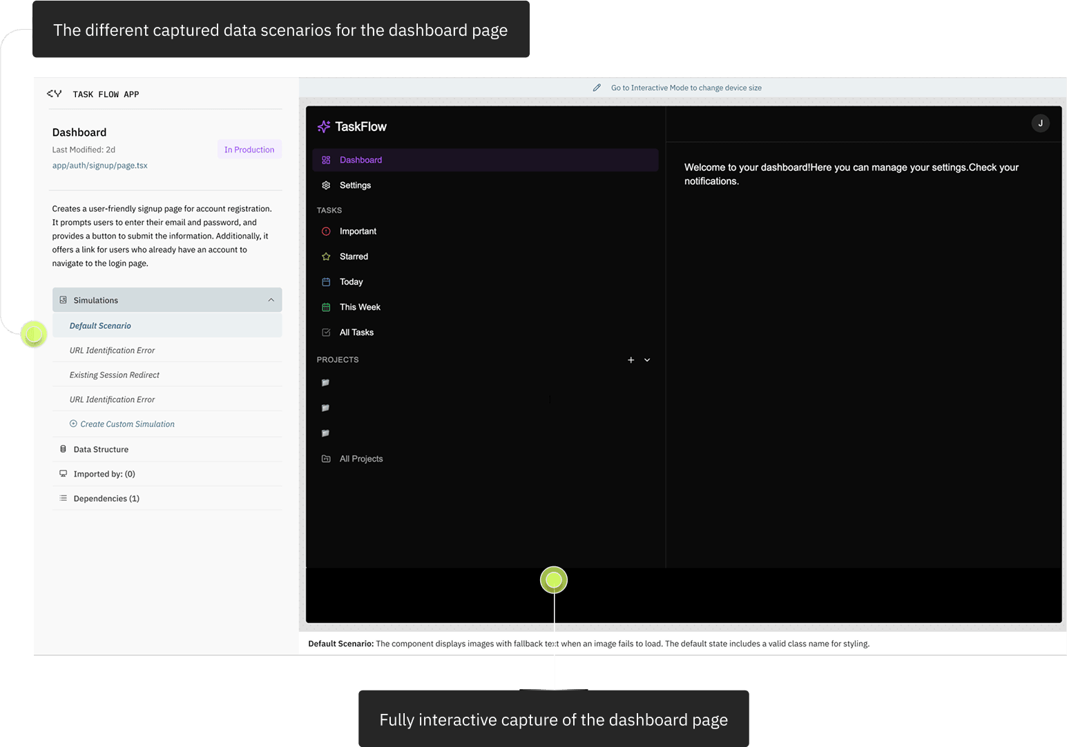 What are simulations? Different states of a function and interactive preview showing how simulations work